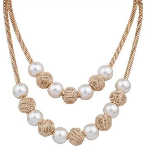 Big Pearl Necklace For Women Statement Multilayer Necklaces & Pendants Jewelry Charms Jewellery Colares Collier Femme Choker