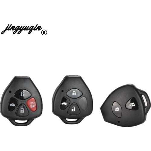 Jingyuqin 10pcs/lot 2/3/4 Buttons Car Key Shell Fob For Toyota Camry Corolla Avalon Venza Reiz RAV4 Crown Car Remote key Case