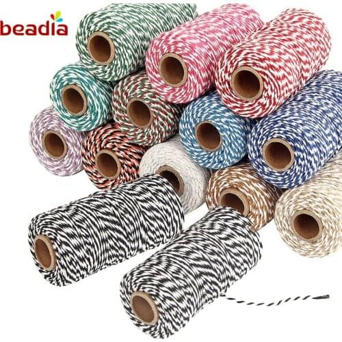 Two-color cotton cord thread hand-woven1pc/bag DIY double-stock color joint rope black tag fine cotton rope dumplings rope