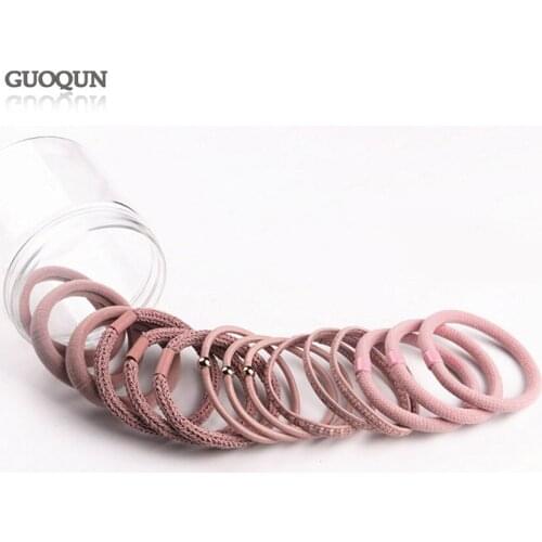 15pcs Elastic Hair Rope Tie - Headband Hair Rope for Women Girls Nylon Hair Accessory Jewelry Ornament Tiara Bridal Party Prom