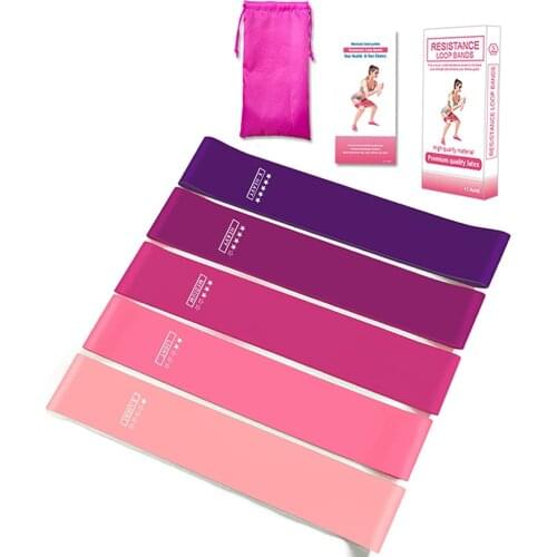 Resistance Bands, Exercise Bands Set with 5 Level & Carry Bag, Fit for Strength Workout Yoga Pilates Bands for Fitness Home Gym