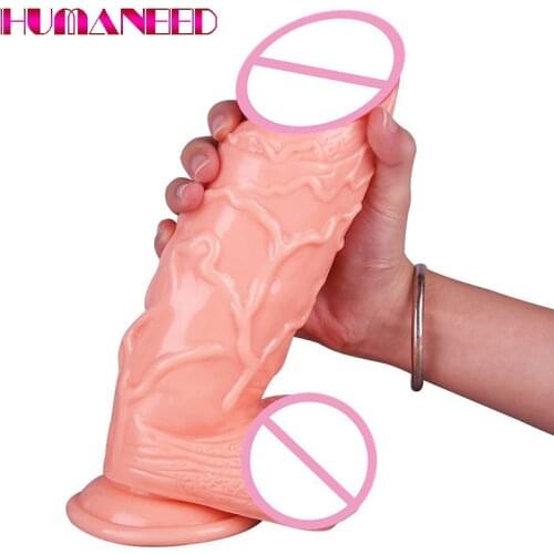 2021 New Flesh Color Realistic Dildos Long Thick Double Head Fake Penis Sex Toys For Women Female Masturbate Lesbian Adult Games