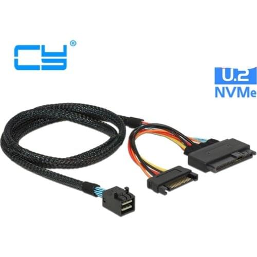 U.2 U2 SFF-8639 NVME PCIe SSD Cable for Mainboard Intel SSD 750 p3600 p3700 M.2 SFF-8643 Mini SAS HD 50CM