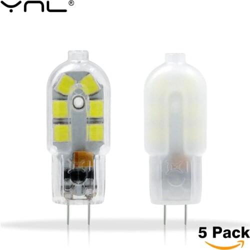 5PCS YNL AC220V / DC12V Mini G4 LED Lamp 2W Lampada LED G4 Bulb SMD2835 Milky/Transparent Cover Replace Halogen G4 Spotlight