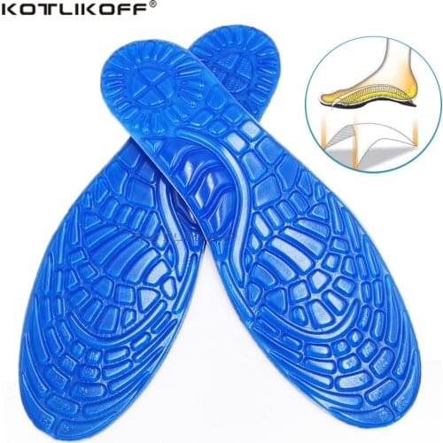 Soft Silicone Sport Insoles Orthotic Arch Support Massaging Shoe Pad Running Gel Insoles Insert Cushion for Walking Hiking