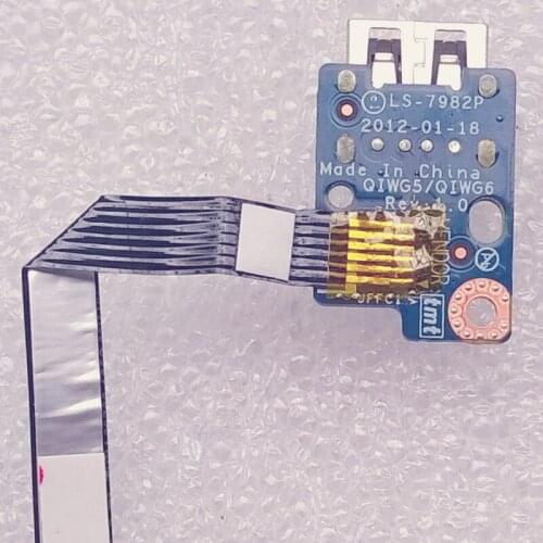 New Original QIWG6 USB Board W/Cable 455NW438L01 For Lenovo G580 G585 Series,FRU 90200456 LS-7982P