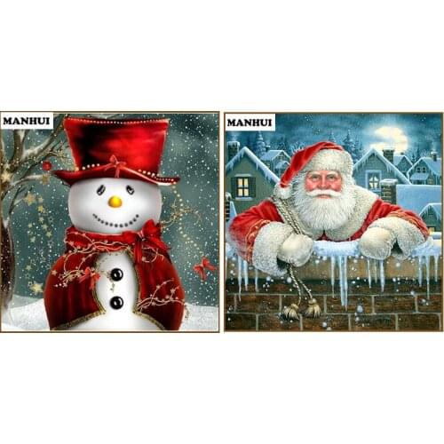 New diy full Diamond embroidery diamond painting Cross Stitch Rhinestone mosaic decor Craft painting Santa Claus series MH577