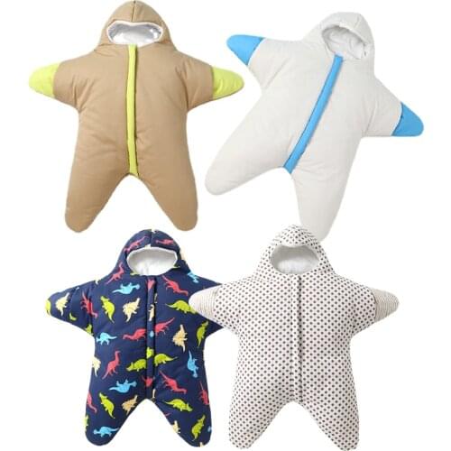 2021 Autumn Baby Cute Sleeping Bags Bedding Newborn Pentagram Swaddle Blanket Babies Sleep Products Inafant Receiving Blankets