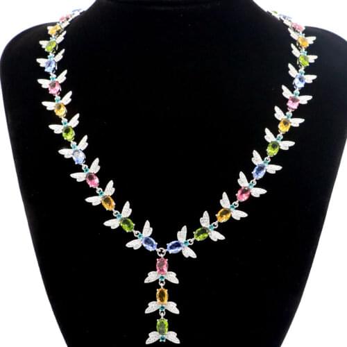 48x14mm Highly Recommend 33g Created Raspberry Rhodolite Garnet Bride Wedding Dating Silver Necklace 18-20inch Eye Catching