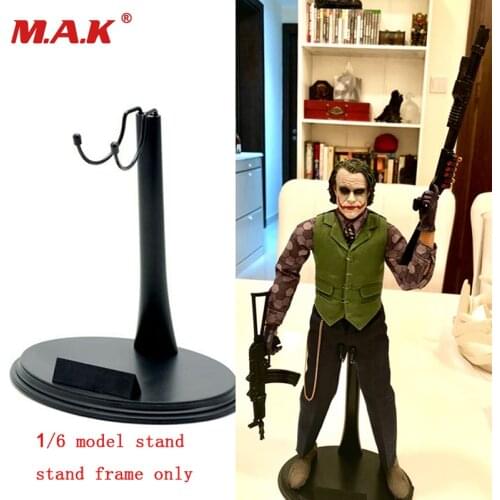1/6 scale model stand action figure accessories black U-shape adjustable plastic display stand with Nameplate model steady frame