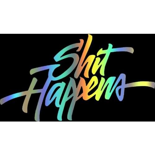 S51955# Various Sizes/Colors Car Stickers Vinyl Decal HAPPENS Motorcycle Decorative Accessories Creative