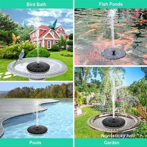 Garden Water Fountain Solar Panel Powered Fountain Pond Garden Patio Decor Lawn Decoration Floats Water Pump for Dropshipping