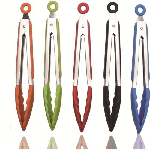 1 PC Silicone Food Tongs Kitchen Cooking Tools Utensils Tongs Barbecue Anti-Slip Food Clippers BBQ Tools Accessories