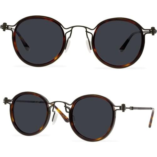 Retro round small frame trendy sunglasses wholesale TAC polarized wild sunglasses