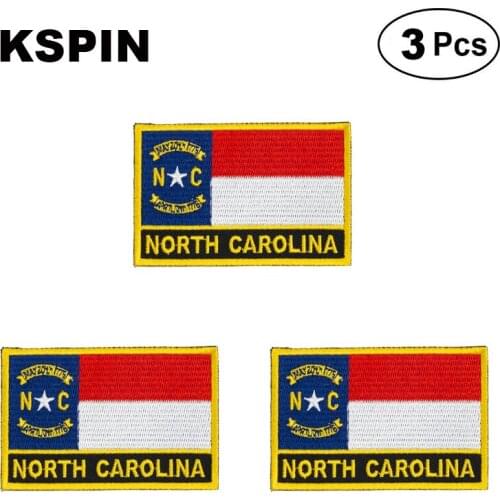 U.S.A North carolina Rectangular Shape Flag patches embroidered flag patches national flag patches for clothing DIY Decoration