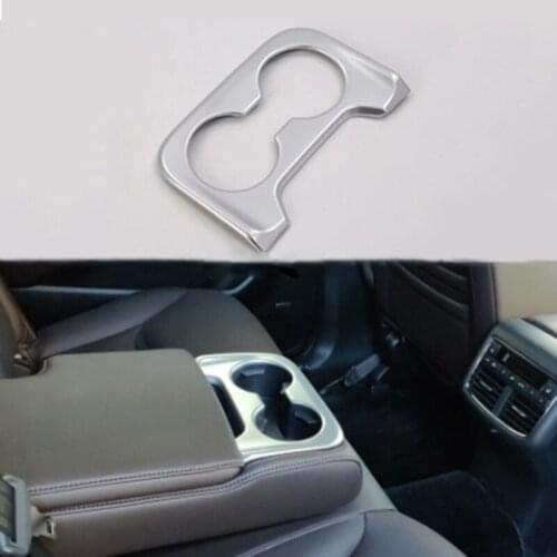 Car Styling For Mazda CX-8 CX8 2018 2019 Car rear drain cup decorative frame matte silver stickers interior modeling