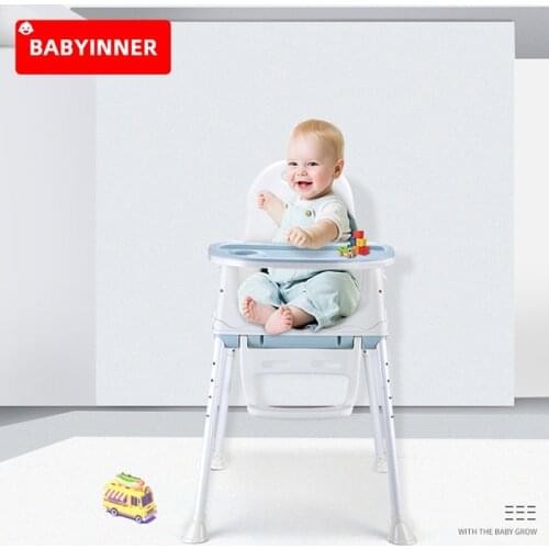 Baby Inner Multi-function Baby Dining Chair Foldable Portable Baby Chair Eating Seat > 6 Months Adjustable High Chair