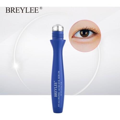 BREYLEE Hyaluronic Acid Serum Roll-On Moisturizing Eye Cream Firming Massage Anti Wrinkle Dark Circle Puffiness Skin Care 15ml