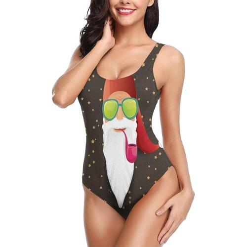 Womensone-Piece Swimsuit 2021 Sexy Athletic Swimsuits Teen Girls Youth Christmas Santa Claus Beard