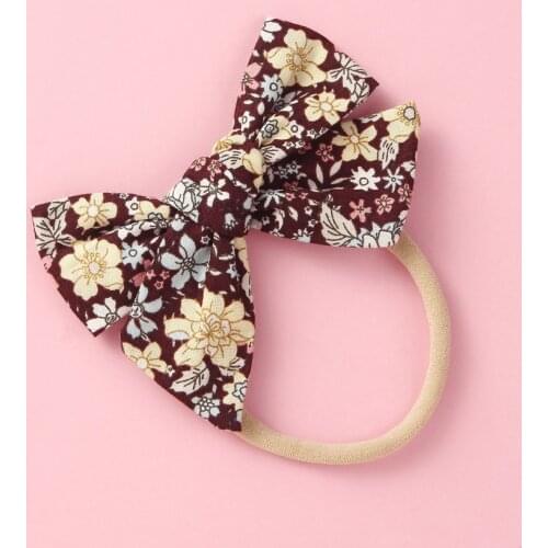 10.5cm Flower Elastic Hair Band for Baby Girl Big Bowknot Headband for Girl Cotton Soft Hairband Baby Hair Accessories 4 Colors