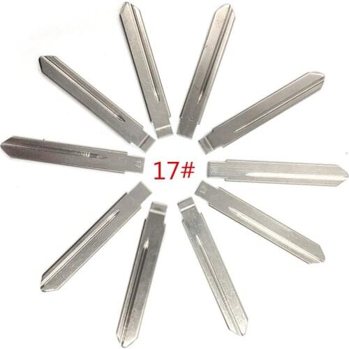 10pcs/lot Type 17# Metal Blank Uncut Flip KEYDIY/VVDI/JMD Remote Key Blade