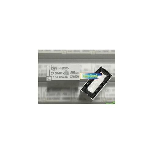 20PCS Relays HFD3-5 HFD3/5 0.5A125VAC Two sets of conversions 8pin TX2-5V