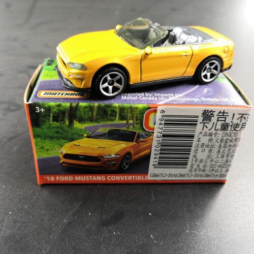 2019 Matchbox Car 1:64 Sports Car 18 FORD MUSTANG CONVERTIBL Metal Material Body Race Car Collection Alloy Car Gift