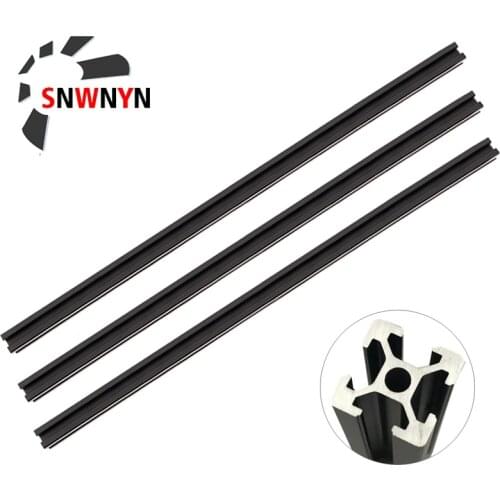 2020 V-Slot Aluminum Profile Extrusion Frame Black100-1200mm For CNC Laser Engraving Machine 3D Printer Camera Slider Furniture