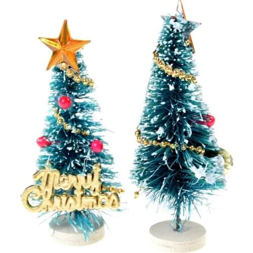 5/1PCS DIY Christmas Tree Small Pine Tree Mini Trees Placed In The Desktop Home Decor Christmas Decoration Kids Gifts