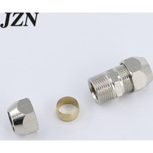 Free shipping ( 2 PCS ) Brass Fittings Brass Fittings Tubing Tubings Straight Fitting PU-4/6/8/10/12mm