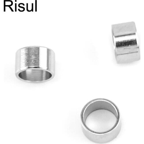 3mm/5mm Stainless Steel Cylindica Slide Beads Metal Schuif Kralen Schiebeperlen Schuif Kraal Voor Armband Wholesale 100pcs