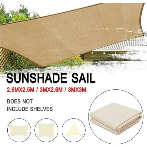 3x3/2.6M 300D Canvas Waterproof Tent Canopy Sun Shelter Cloth Outdoor Tent Top Roof Cover Garden Patio Awning Supplies Tool