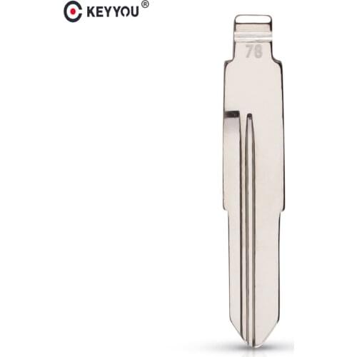 KEYYOU 10PCS Type 78# Key Blade Flip Folding Car Remote Key Blank For Chery Fengyun2 Original Fob Uncut NO. 78 Key Blade