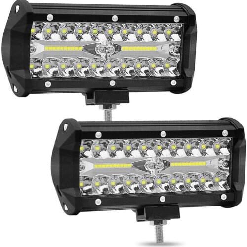 1x 2x 120W Combo Led Light Bars Spot Flood Beam 4x4 Spot 12V 24V 4WD Barra 7 Inch LED Headlight For Auto Boats SUV ATV iLight