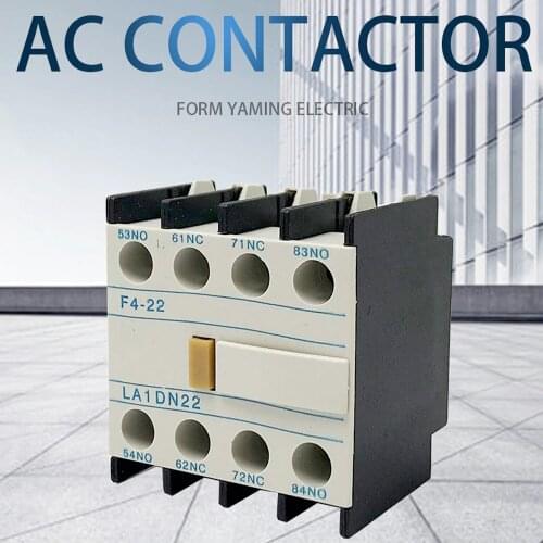 LA1-DN22 F4-22 2NO+2NC Contactor block Auxiliary The auxiliary contact for CJX2 LC1-D AC Contactor 4 Poles