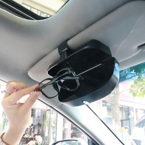 Multifunctional Car Sun Visor Magnetic Sunglasses Clip Box for Citroen C-Quatre C-Triomphe Picasso C Elysee/DS-series Peugeot