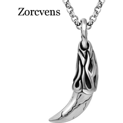 Modyle Fashion trade jewelry stainless steel men 's pendant retro animal wolf pendant necklace wholesale