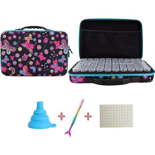 DIY Diamond Painting Storage Box Kits 30/60 Grids with Diamond Paint Accessories Kits Tools for Diamond Embroidery Handbag