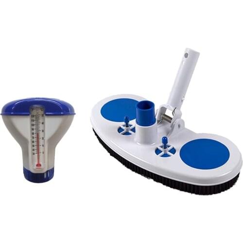 13'' Swimming Pool Vacuum Head Pond Fountain Brush Cleaning Head & Dispenser