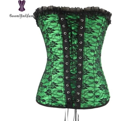 Wholesale Body Shapewear Women Bustier Intimated Slimming Appliques Floral Lace Up Boned Corset 880