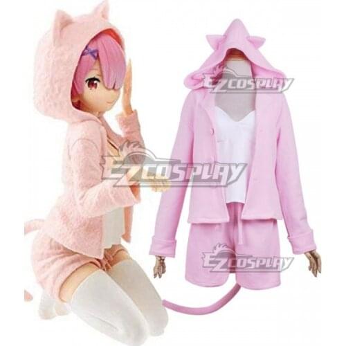 Re: Life In A Different World From Zero Rem Ram Pajamas Adult Girls Sleepping Halloween Party Suit Cosplay Costume E001