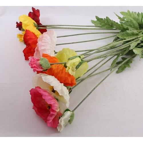 10Pcs 100cm long Poppy Plastic Dahlia for Flower wall Wedding Decoration Home Living Room Vase Floral Arrangement flower Wreath