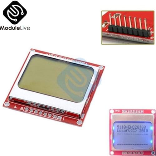 White Blue Backlight 84*48 84x84 LCD Display Module Adapter PCB for Nokia 5110 for Arduino Diy Kit