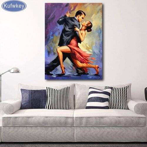 Full Diamond Embroidery Temptation of Tango Couple dancing tango wall art 5d diy Diamond Painting cross stitch Diamond Mosaic