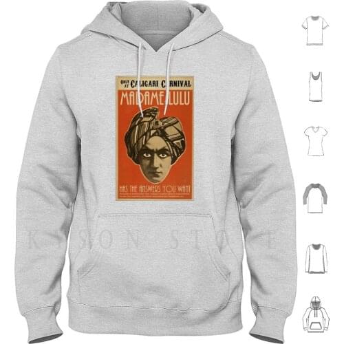 Asoue Poster : Madame Lulu Hoodie Long Sleeve Asoue Lemony Snicket The Carnivorous Carnival Vintage Retro Circus