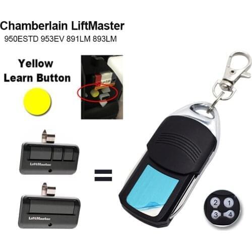Garage Remote Control Chamberlain LiftMaster Craftsman 950ESTD 953EV 891LM 893LM Door Opener Yellow Learning Button