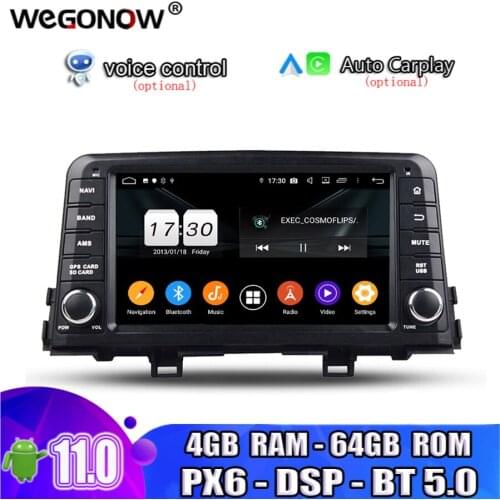 PX6 DSP IPS Android 10.0 8 Core 64 GB ROM BT 5.0 hand-free Wifi GPS Map Car DVD Player RDS Radio For kia Morning Picanto 2017