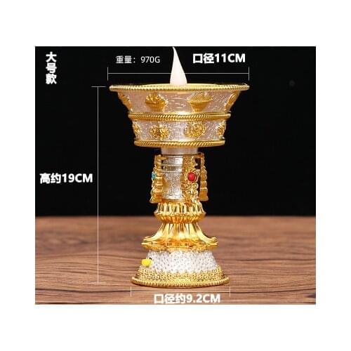 Light luxury LED electronic simulation butter Smoke free lamp in front of Buddha in bajixiang DECORATIONS FOR HOME BIRTHDAY GIFT