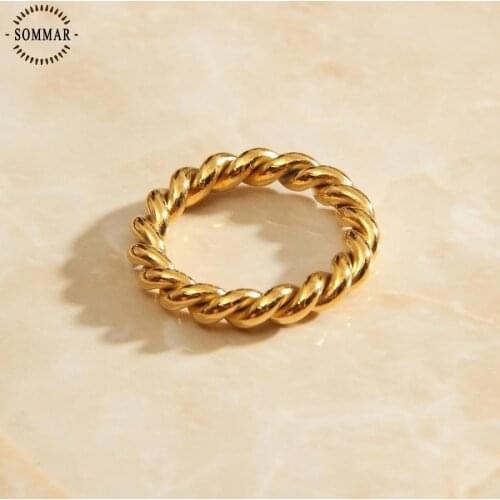 SOMMAR New Sale 18KGP Gold Filled Perfume women engagement ring circular prices in euros Factory Wholesale