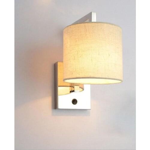 Modern minimalist led bedroom room bedside wall lamp stainless steel hotel clubhouse corridor lamp engineering lamp led lighting